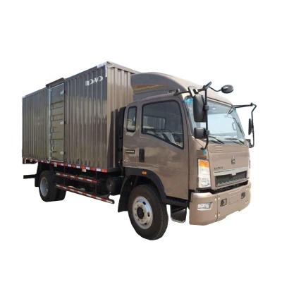 China SINOTRUK metal howo cargo truck with cheap price 5 ton van truck for sale