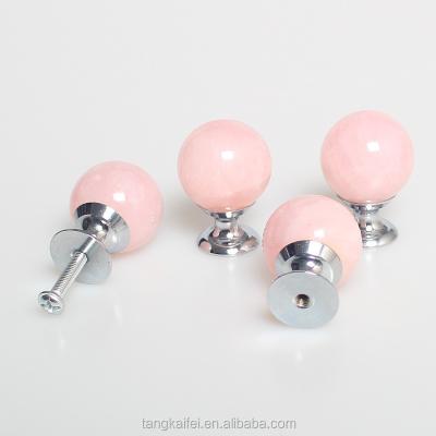 China China Wholesale Quality Natural Rose Pink Crystal Doorknob High Cabinet Pulls Handles and Knobs for sale