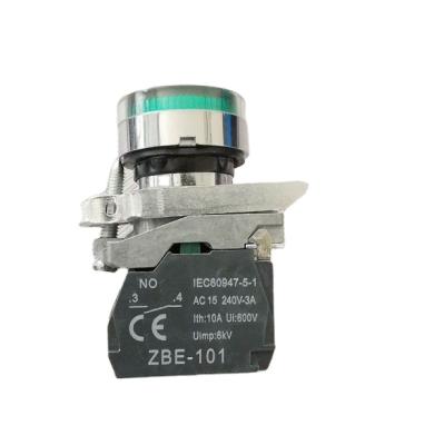 China 1No Momentary Button With Lamp XB4-Bw3361 XB4-Bw3342 Push Button Switch Metal Type 22mm for sale