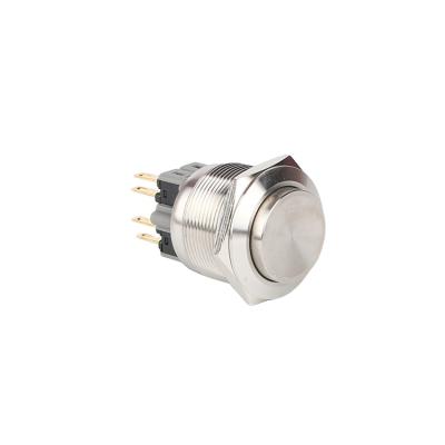 China 25mm 10A 250V Stainless Steel Metal Waterproof Push Button Momentary Push Button Switch for sale