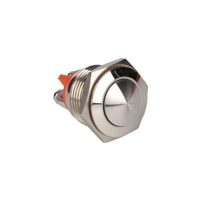 China 1NC 16mm Miniature 4 Pin SPST Metal LED Momentary Switch Button for sale