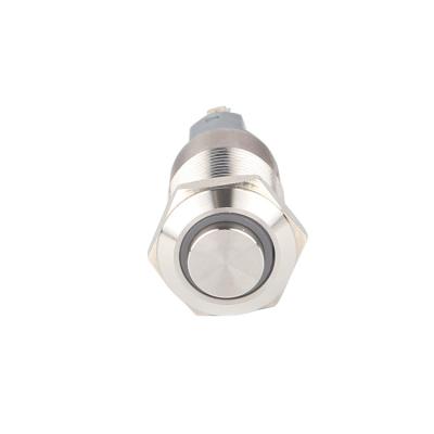 China 1NO Illuminated Mini Push Button Switch High Round Latching Metal Push Button Switch for sale