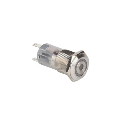 China Mini push button switch 16mm waterproof metal RGB LED push button switch 1NC1NO for sale