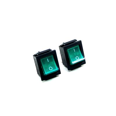 China KCD4 Series ON-OFF T85 4 Pin Mini Green Button Rocker Switch with Ribbon Touch for sale