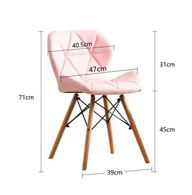 China Hot Selling Popular Convertible Dining Chairs Nordic Style Restaurant Universal Dining Room PU Seating Dining Chair With Wooden Leg for sale