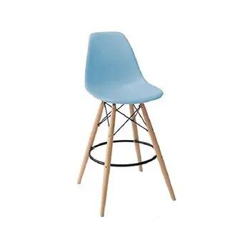 China Modern Nordic Victorian Office Chair Support Chair Silla Back Escritorio Plus Colorful Wooden Legs Big PP Seats Bar Chairs for sale