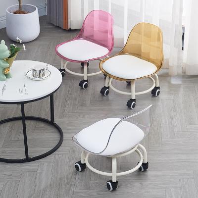 China Convertible Colors Transparent Wheel Home Furniture Universal PET Kid's Chairs for sale