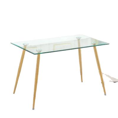 China Factory custom modern beech wood legs dining room table universal glass table coffee table foldable for sale