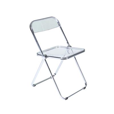 China Factory Outdoor Universal Transparent Luxury Foldable Dining Room Custom Living Room Folding Chair for sale