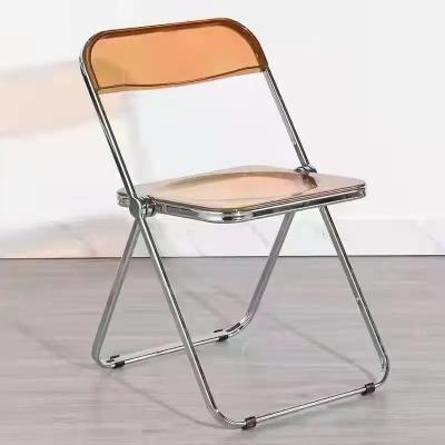 China High quality simple stackable plastic outdoor universal transparent folding chairs style cheap price folding camping chair foldable for sale