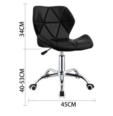 China Universal Popular Nordic Style Universal Leather Adjustable Modern Steel Leg Seat Furniture Office PU Leather Office Swivel Chairs(Height) for sale