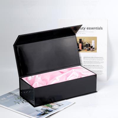 China Recycled Materials Wholesale Cosmetic Boxes Custom Logo Luxury Black Magnetic Closure Magnet Closure Serum Skin Care Packaging Gift Box for sale