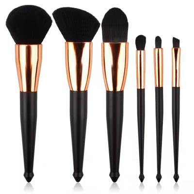 China Angular blush low moq logo custom free samples wholesale pink cosmetic make up brush set for sale