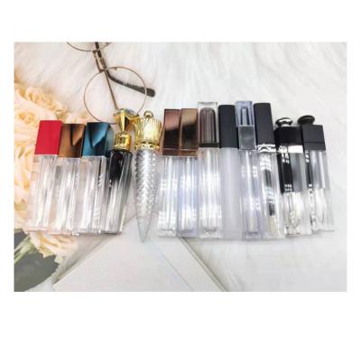 China Luxury Wholesale Custom Round Lip Balm Containers Luxury Empty Liquid Lipstick Black Tubes for sale