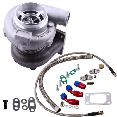 China maXspeedingrods GT3076R GT3037 Turbo Turbocharger Kit Turbo Charger GT3076R GT3037 Universal T3 Flange 500HP Bearing Turbo Charger+Oil Float Line In Exchange for sale