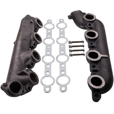 China Cast Iron maXspeedingrods Exhaust Manifold Kit Set For Ford 7.3 F250 F350 F450 99.5-03 Diesel Powerstroke for sale