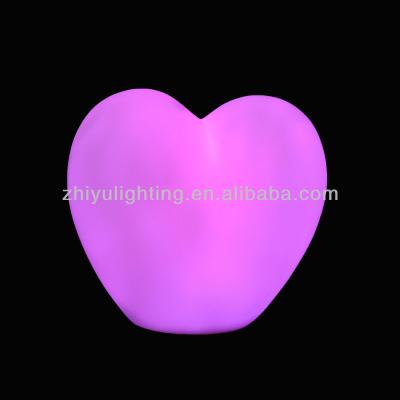 China Light Creative Colorful European LED Heart Flashing Light Plastic Lamp For Holiday for sale