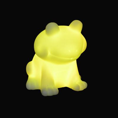 China Modern mini small battery operated led night light, led frog yellow night light, home and party decoration use led night light for sale