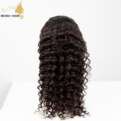 China Quick Delivery Deep Wave Canton Mona Hair 30 Inches Deep Wave Frontal Wig for sale