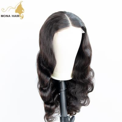 China Body Wave 5 By 5 Raw Good Quality Body Wave Transparent Lace Closure Wigs for sale