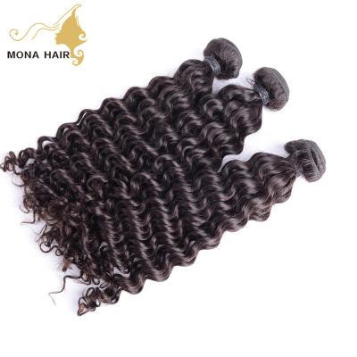 China Hot Sale Hair Bundles Raw Weft Curly No Tangle No Shedding Mona Hair Burmese Curly Hair for sale