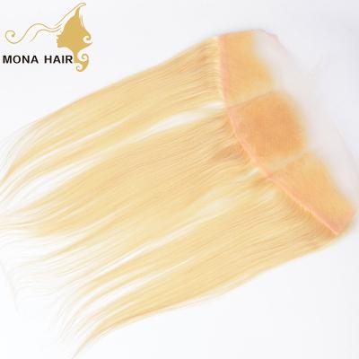 China Wholesale Hairbands Blonde Silky Straight Wave Ear To Ear Lace Pre Plucked Hairline High Quality 613 Transparent Lace Headband for sale