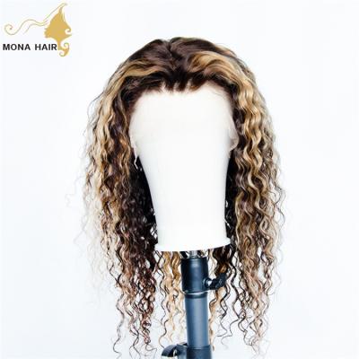 China Wholesale High Quality Transparent Lace Frontal Water Wave Hair Wigs 18-28 Inches Accented Lace Front Wigs for sale