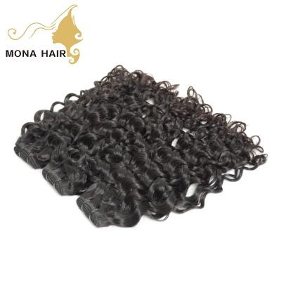 China 100% real hair without any raw cambodian hair 100% wavy hair wholesale animal or synthetic hair extensions best price water wave hair for sale