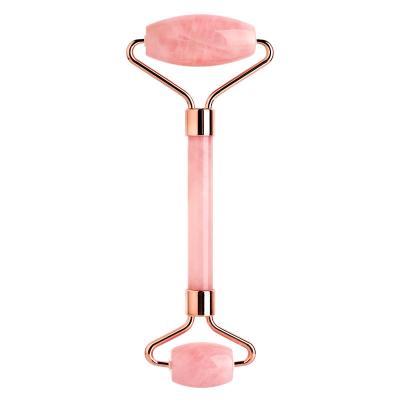 China Face Lift Quartz Roller Slimming Face Massager Natural Jade Skin Massager Beauty Care Set Face Massager Stone for sale