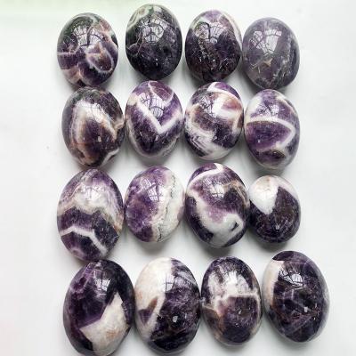 China Wholesale Natural Amethyst Crystal Palm Stone Healing Crystal Palm Dream Stone From Europe for sale