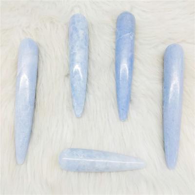 China Europe Natural Healing Massager Tool Celestite Crystal Massage Wand For Women Gift for sale