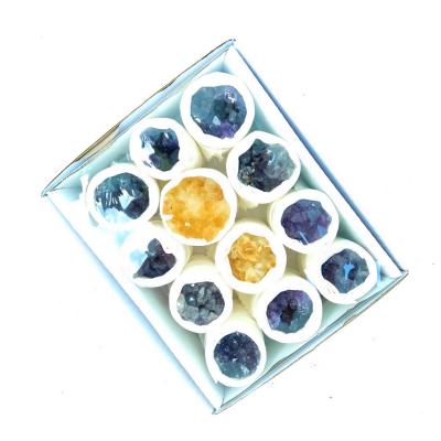 China Europe healing gemstone set citrine amethyst Crystal Cluster Crystal Gift Box for sale