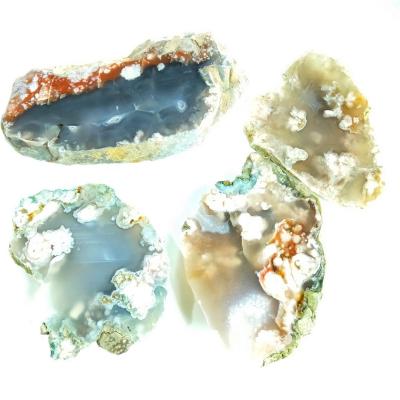 China High Quality Freeform Crystal Slab Flower Agate Slice Natural Healing Gemstone From Europe For Decor for sale