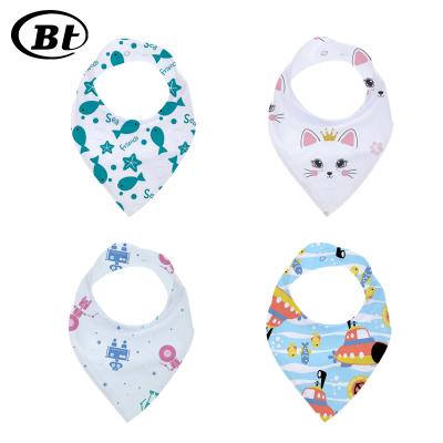 China Custom Washable 100% Organic Cotton Baby Bibs Baby Bandana Drool Antibacterial Bibs for sale