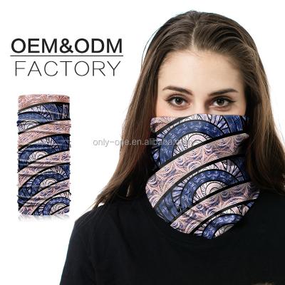 China Wholesale Promotional Oem Cool Magic Blue Multi Function Seamless Sports Seamless Tube Rose Flame Skull Cloth Tube Headwear for sale