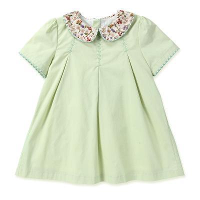 China 2022 Special Sale Little Girl Dress Breathable Baby Dresses Short Sleeves Organic Cotton Children's Princess Dress Wholesale Flower for sale