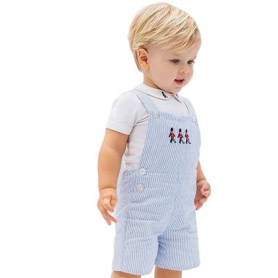 China Children's casual suit 2020 boys and girls summer new Spanish children's wear embroidered jumpsuits come out clothing jumpsuits two sets for sale