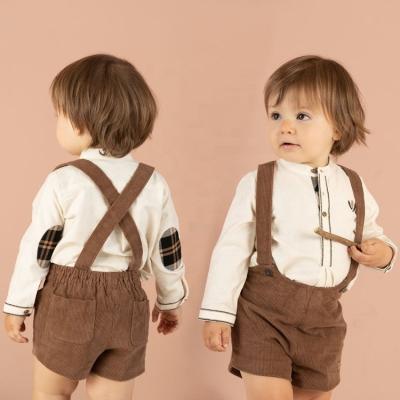 China Overall Solid Corduroy Anti-pilling Suspender Bib Toddler Baby Pants New Style Autumn Kids Pocket Trousers Rompers 1-5Y Boy Girl Pants for sale