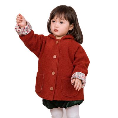 China Clothing Winter Babies' Woolen Windproof Coat Coat Custom Wholesale Kids Christmas Boutique Factory Casual Cotton Sweater OEM for sale