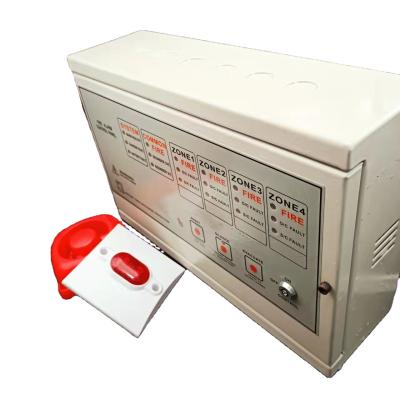 China 4 Zone Conventional Factory Fire Alarm Combat Control Panel 310x210x100 for sale