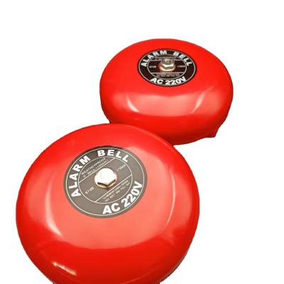 China AC220V Alarm Bell for Ring Alarm Bell Fire Alarm System RED 6 inch for sale