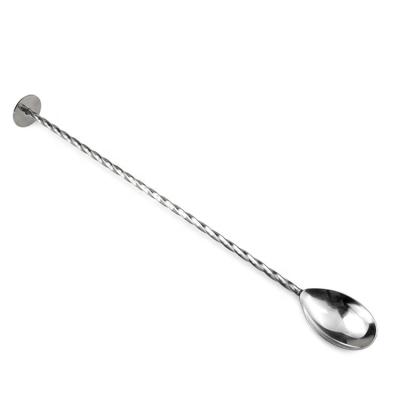 China High Quality 27cm Long Handle Spiral Pattern Bar Cocktail Shaker Spoon for sale