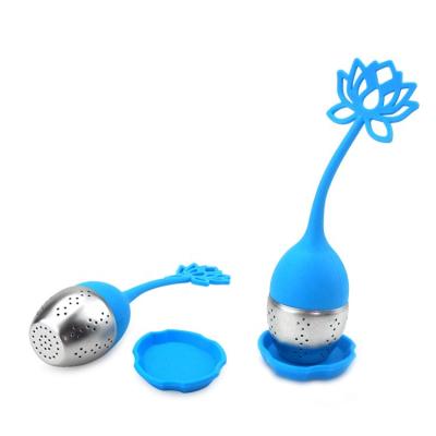 China WITH LID stainless steel tea infuser with silicone lid for sale