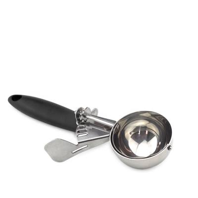 China Sustainable Hot Sale Stainless Steel Ice Cream Disher With Plastic Handle for sale