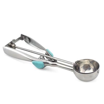 China Sustainable stainless steel ice cream scoop with easy trigger for sale