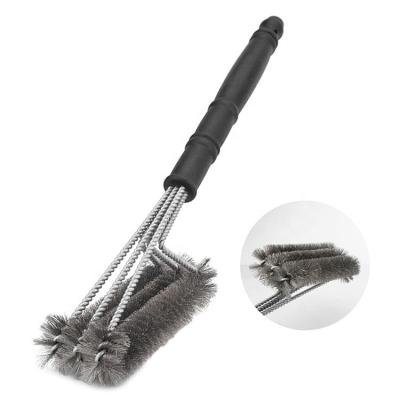 China Good Quality Easily Cleaned Stainless Steel Wire Bristle Grill Cleaning Brush for sale