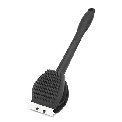 China Easily Cleaned Nylon Bristle Barbecue Grill Brush And Scraper for sale