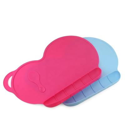 China Viable Food Silicone Baby Spot Catcher Mat With Non Slip for sale