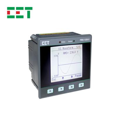 China CET PMC-53A-E multifunction 3 phase Ethernet modbus tcp energy meter/rtu power quality analysis 3 phase energy monitor meter for sale