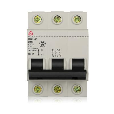 China TYT 3P MCB MB1-63 40A 50Hz Miniature Short Circuit Protection Molded Case Circuit Breaker D Type for sale